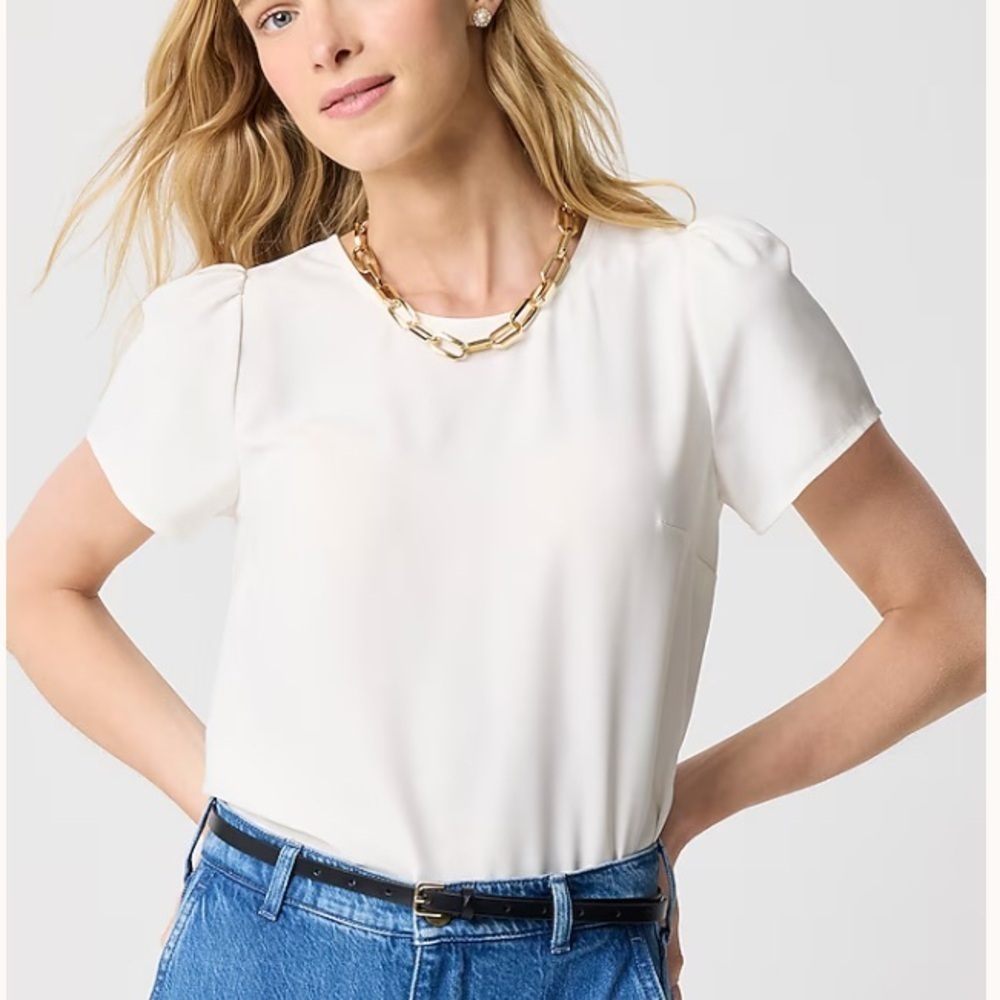 J crew Short-sleeve crepe top